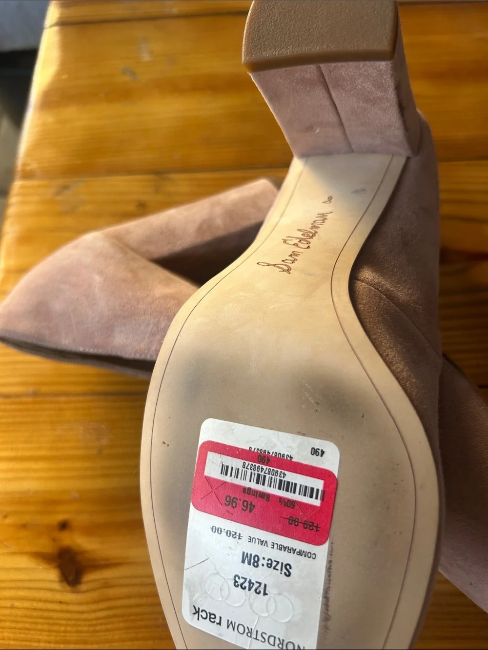 Sam Edelman Lavender Suede Round-Toe Pumps